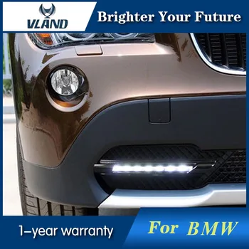 

2Pcs White DRL Daytime Running Light For BMW X1 E84 2010 2011 2012 LED Driving Fog Lamp With Grille Grill Cover