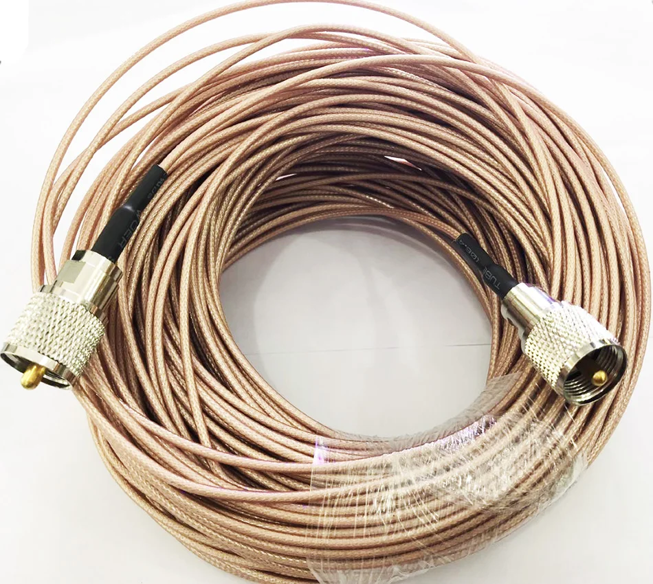 Long UHF Male pl259 to Long UHF PL259 Male RG316 for Car Mobile Radio