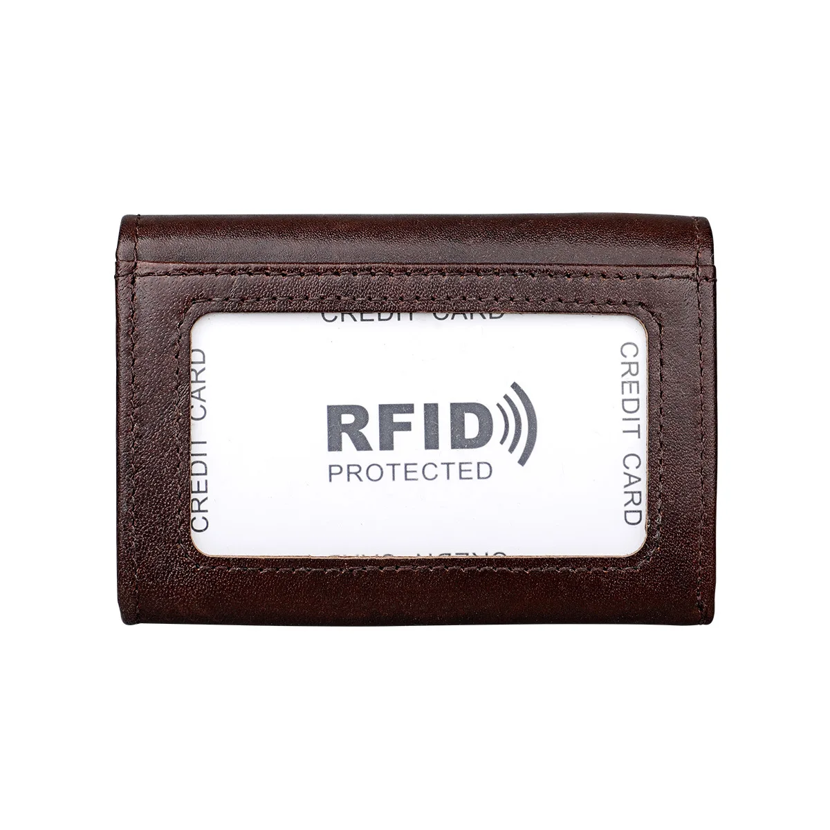 RFID кошелек пояса из натуральной кожи Держатель Сумочка короткие человек/для женщин держатель для карт пикап посылка