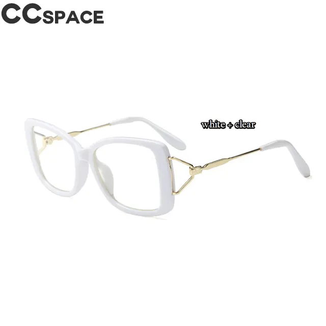 45564 квадратные большие оправы для очков, винтажные женские Уникальные брендовые дизайнерские оптические очки CCSPACE, модные очки для компьютера - Цвет оправы: C1 white clear