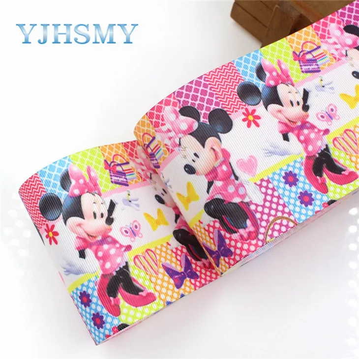 G-18925-1210 YJHSMY G-18925-1210, 75 мм, 5 ярдов мультфильм ленты Термальность передачи печатные grosgrain, Костюмы аксессуары материалы для ручных поделок - Цвет: G-18925-1210