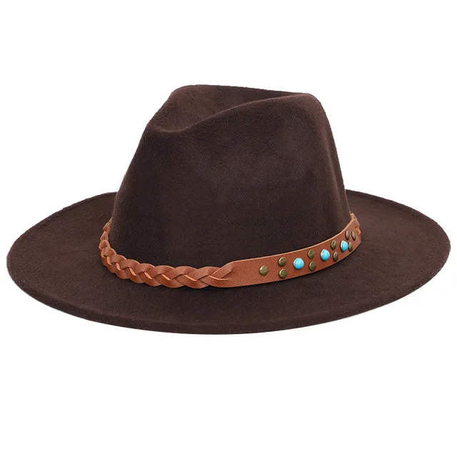 Jewish hat men's fedora hats wool warm and comfortable twist diamond