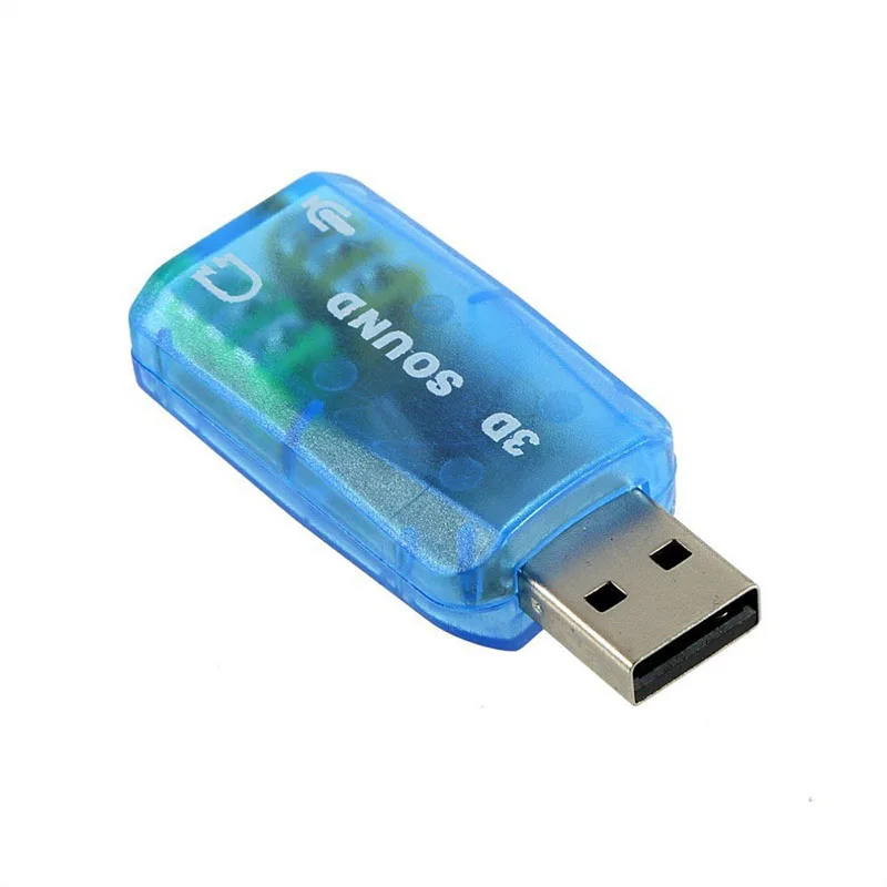 5,1-Channel USB 2,0 внешняя звуковая карта с 3,5 мм разъемом для наушников и микрофона, компьютерный стерео микрофон аудио USB конвертер