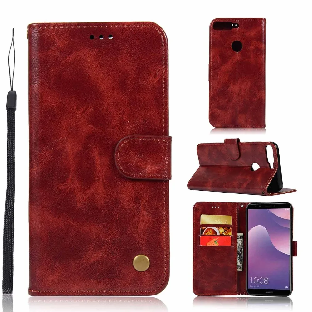 

Flip Wallet Book Phone Case Leather PU+TPU Cover On For Huawei Honor 7C Pro Honor7C 7CPro AUM-L41 LND-L29 5.7'' 5.99'' 3/4 32 GB