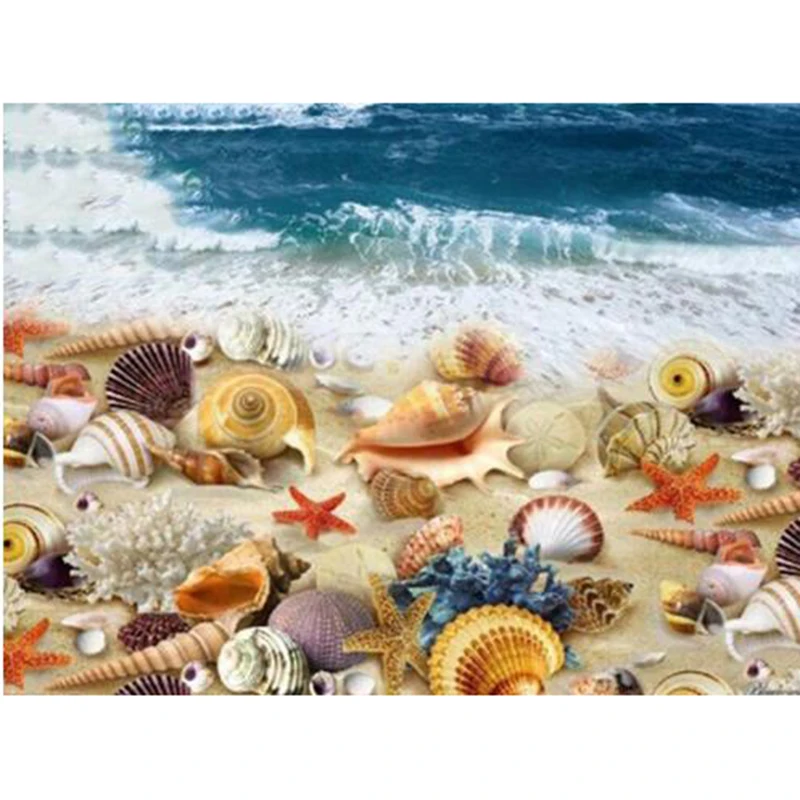 5d Diamond Embroidery Rhinestones Sea Shells By The Shore Craft Painting Art Wall Arts Decor TT516 | Дом и сад