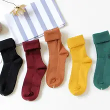 Партия из 5 пар в упаковке, Новое поступление одноцветные носки Носки Женская Мода Носки, партия из 5 пар A0006