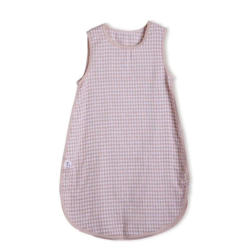 

Baby Sleeping Bag SleepSack Muslin Blanket Thin Soft Vest Type Cotton Gauze Newborn Baby Tracksuit Sleepwear 80 CM