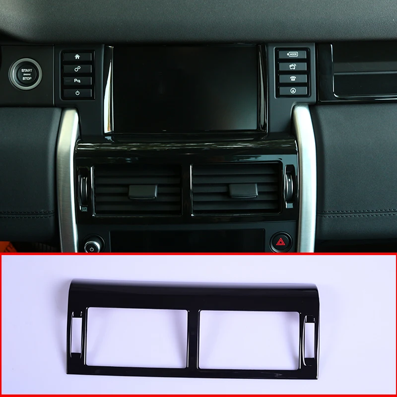 

For Land rover Discovery Sport 2015-2018 Car-Styling ABS Plastic Gloss Black Center Console Air Conditioning Vent Trim Part