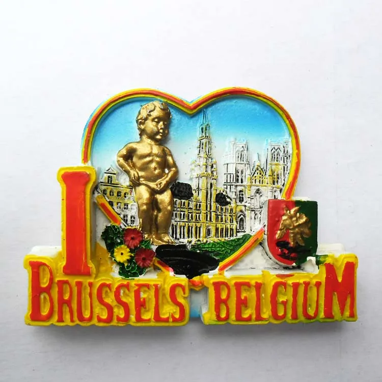 Европейский туристический сувенир на холодильник, Belgium/Известные Детские магниты на холодильник с мочой