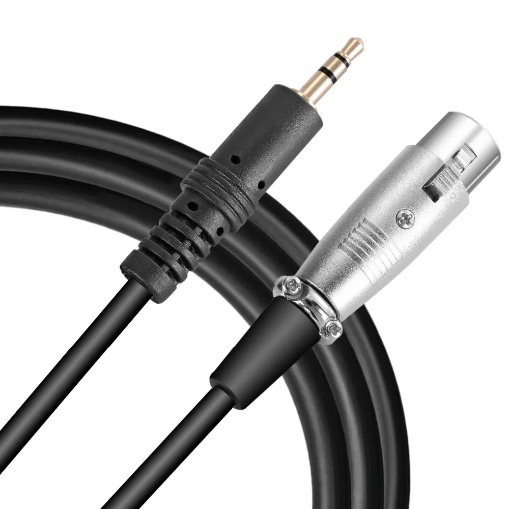 Neewer 3 Pin Microphone Cable 1.8 meters/5.9 feet, 3.5mm Male to XLR Female Professional Low