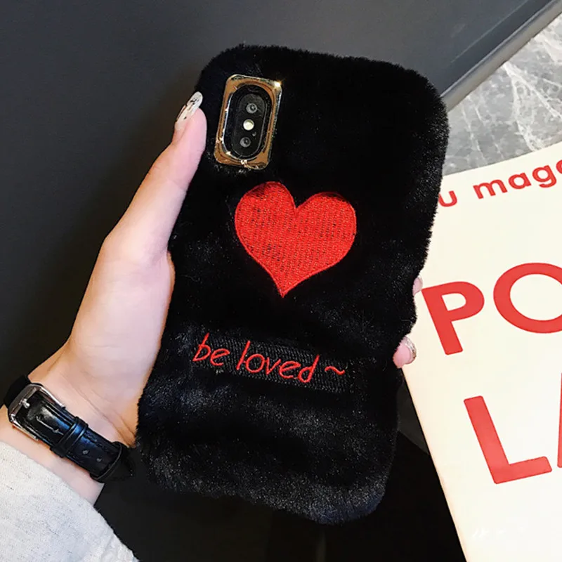 Plush Fluffy case for iphone xs max (11)