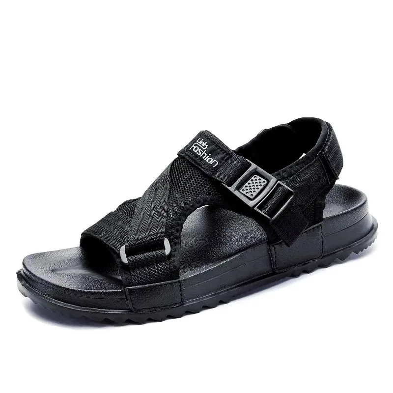 Sandals Men's Summer Word Slippers Men's Soft Bottom Beach Non slip Hole Shoes Korean Version Of 