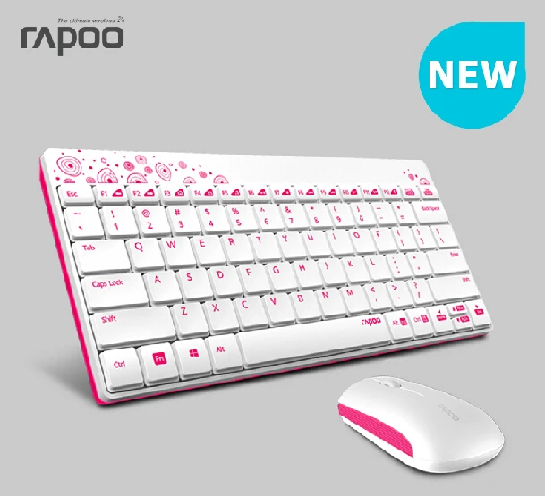 

Rapoo /8000 computer wireless mouse and keyboard set ultra-thin mini keyboard mouse kit