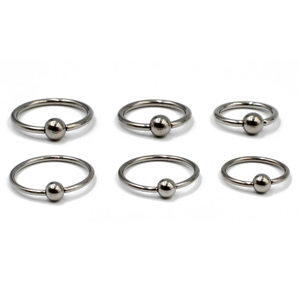 1Pcs Grade G23 Titanium Captive Bead Ring Nose Rings Hoop Helix Daith Cartilage Tragus Earrings Nipple Eyebrow Body Piercing