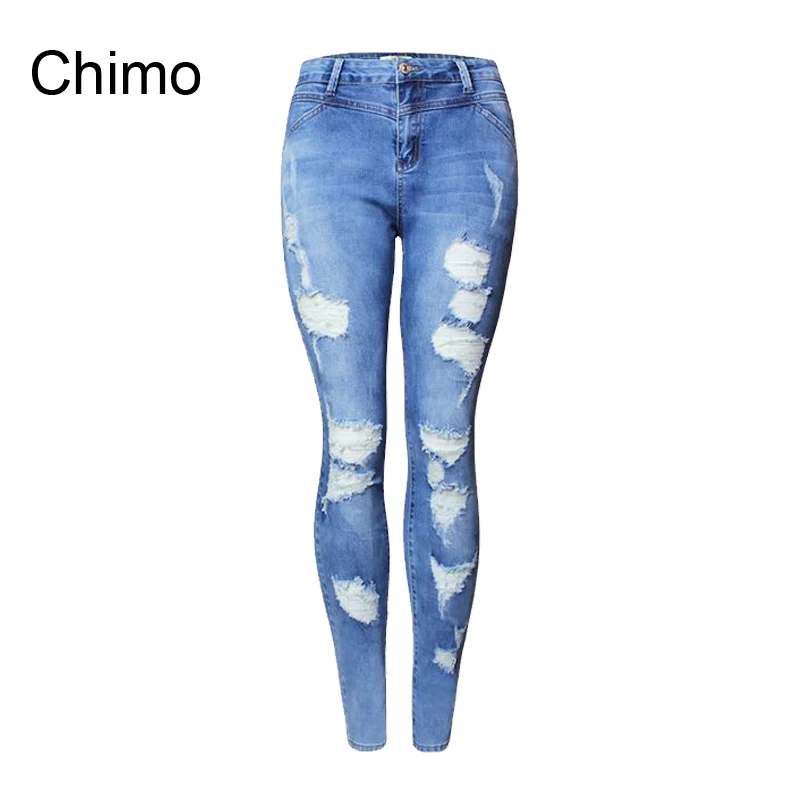 

2018 Fashion Casual Women Brand Vintage Skinny Denim Jeans Slim Ripped Pencil Jeans Hole Pants Female Sexy Girls Trousers