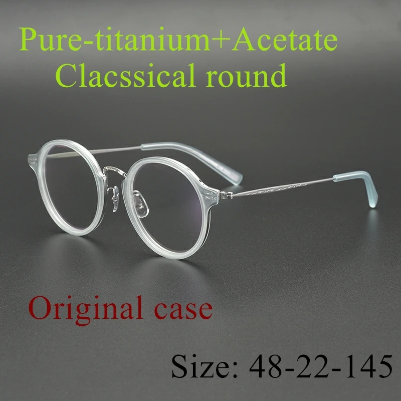 

Limited edition Vintage eyeglass frame pure titanium Ultralight GMS-826 Master favorite retro round eyewear women men original