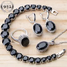 Свадебные 925 пробы серебряные Ювелирные наборы серьги для женские украшения из циркона браслет кольцо кулон ожерелье набор подарочная коробка