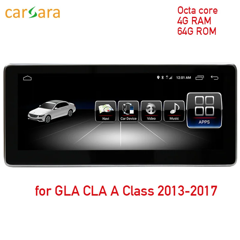 Top 4G RAM 64G ROM 10.25" Android touch screen monitor for Mercedes W176 CLA 45 200 250 Car Audio GLA CLA A G Class 2013 to 2015 1