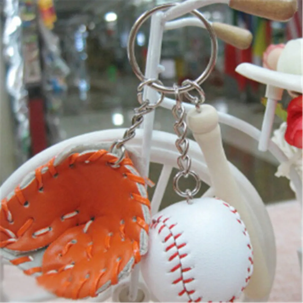 3pcs/set Mini Baseball Keychain Sports Souvenir Pendant Baseball Keyring Toys IJ