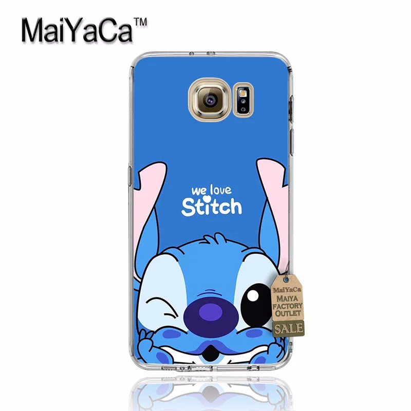 Maiyaca милый мультфильм Стич Coque В виде ракушки Телефон чехол для Samsung S5 S6 S7 Edge S8 плюс S6 Edge Plus S3 s4 - Цвет: 1