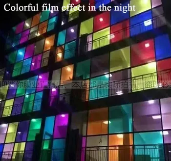 

Colorful Transparent Decorative Glass Window Film Colored Gass Membrane Building film Coffee Bar 60cm *400cm