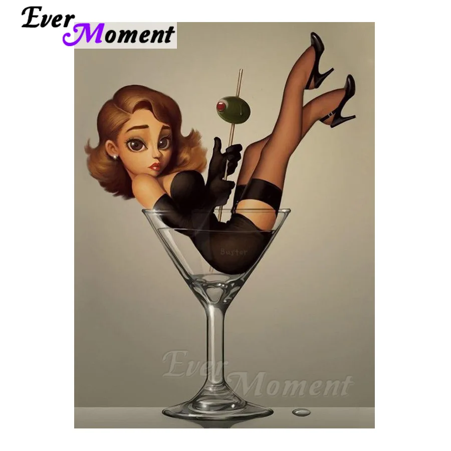 

Ever Moment Woman Cup Picture Mosaic Diamond Painting Full Square Drill 5D DIY Diamond Embroidery Home Decor Rhinestone S2F1220
