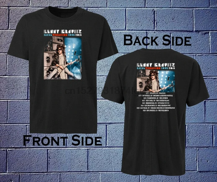 

NEW Lenny Kravitz U.S. Tour Dates Black T-shirt All Size