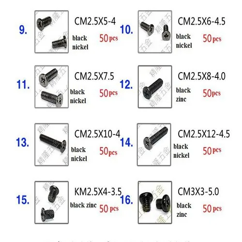 Горячая Распродажа, 800 шт. набор винтов для ноутбука, набор винтов для компьютера, винт для IPAD, винт для планшета, ПК, отвертка