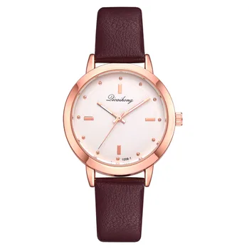 

Minimalist Flash Quartz Watch Female Simple Clock Hot Sale Top Brand Women Pure Color Watch Luxury Imitation Watch Leather # W