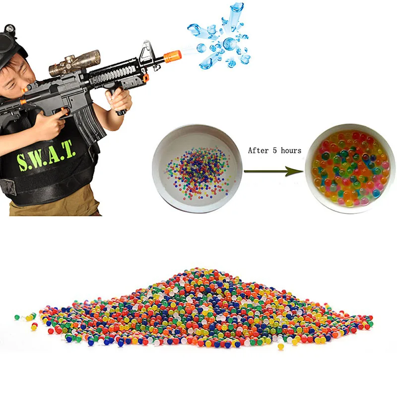 10000Pcs Bullet Ball Mini Round Crystal Soil Water Bead For Water Gun