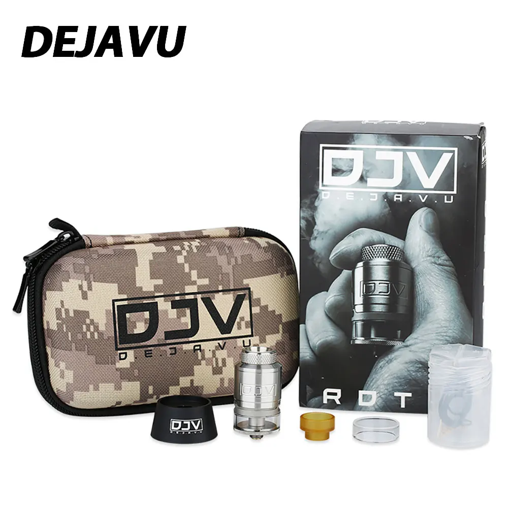 

DJV DEJAVU RDTA 2ml Capacity Atomizer w/ Dual Coils Bottom & Side Airflow 24mm RDTA Vape Tank E-cigarette Vaporizer for Kit Mod