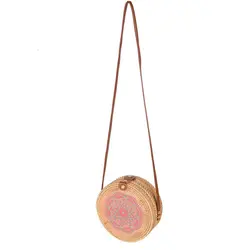Женская летняя пляжная сумка для покупок Ретро винтажный Плетеный рюкзак