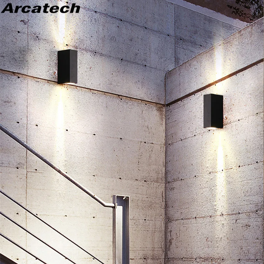

LED Waterproof Wall Lamp Outdoor IP65 Aluminum Up and Down Lighting 2x3W COB Porch Garden Lights NR-145
