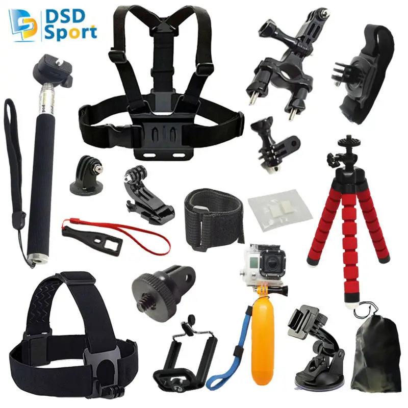 Wholesale SAQN for Gopro session Accessories Kit tripod for Go Pro Hero 5 4 3+ 3 Action Camera sjcam SJ4000 SJ5000 SJ6000 Xiaomi Yi 06E Buy Cheap SAQN for Gopro session Accessories Kit tripod for Go Pro Hero 5 4 3+ 3 Action Camera sjcam SJ4000 SJ5000 SJ6000 Xiaomi Yi 06E