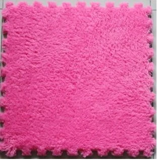 24 шт. коврики-головоломки ковер ворс плюшевый толстый поролон зеленый коврик-головоломка для гостиной спальни детский игровой коврик - Цвет: rose red