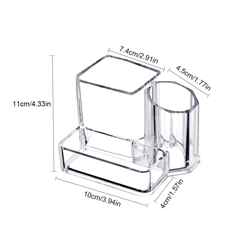 Коробка для хранения кистей для макияжа, косметическая подставка для карандашей для бровей, прозрачный акриловый Настольный органайзер для ручек, чехол для домашнего органайзера