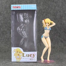 19CM Fairy Tail Lucy Sexy Swimsuit PVC Action Figure Collection Model Anime Cartoon font b Toy