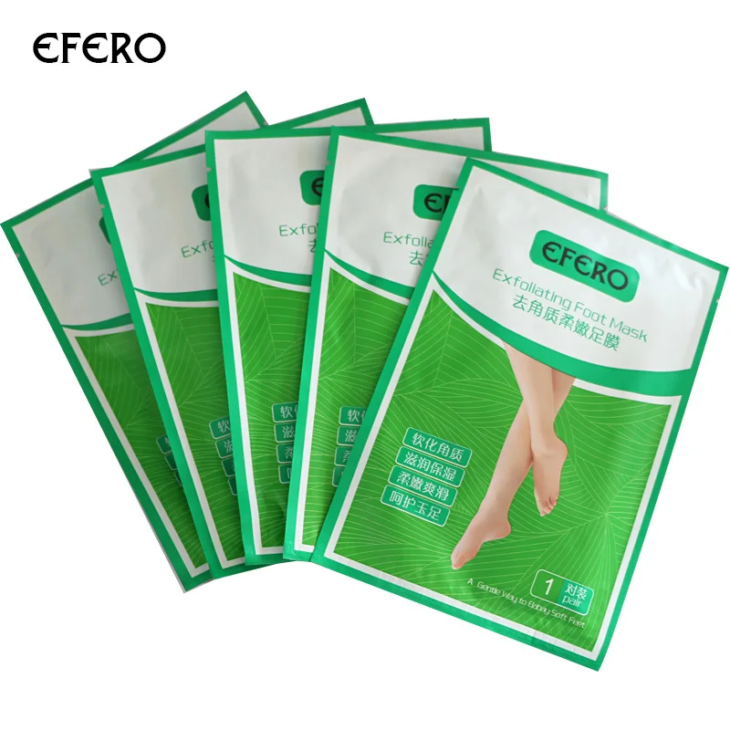 

4Packs efero Foot Mask Beauty Feet Care Baby Feet Exfoliating Pedicure Socks Baby Foot Peel Socks Foot Cream Peeling Exfoliator