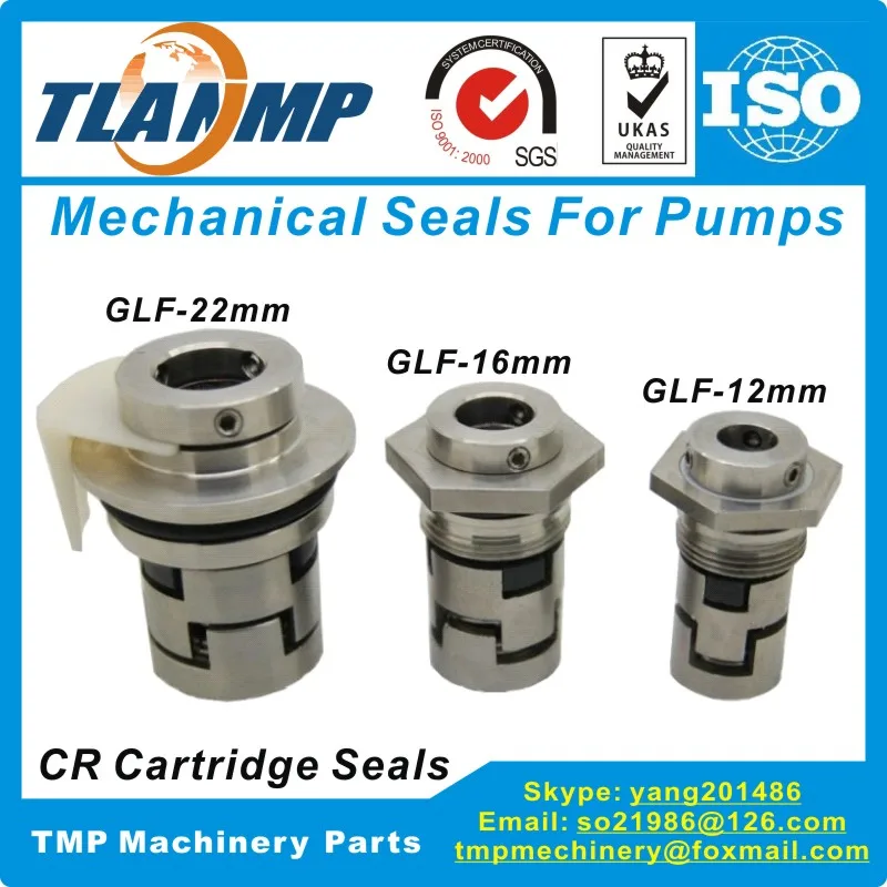 GLF-12mm Mechanical Seals for CR1/CR3/CR5 pumps with shaft size 16mm(GLF16) Cartridge Seals (HQQV/HQQE/CR/CRI16)