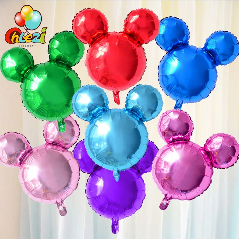 

10pcs Cute Mini Mickey Mouse Balloons Cartoon Head Shape Inflatable Helium Ballons Globos theme Birthday Party supplies kids toy