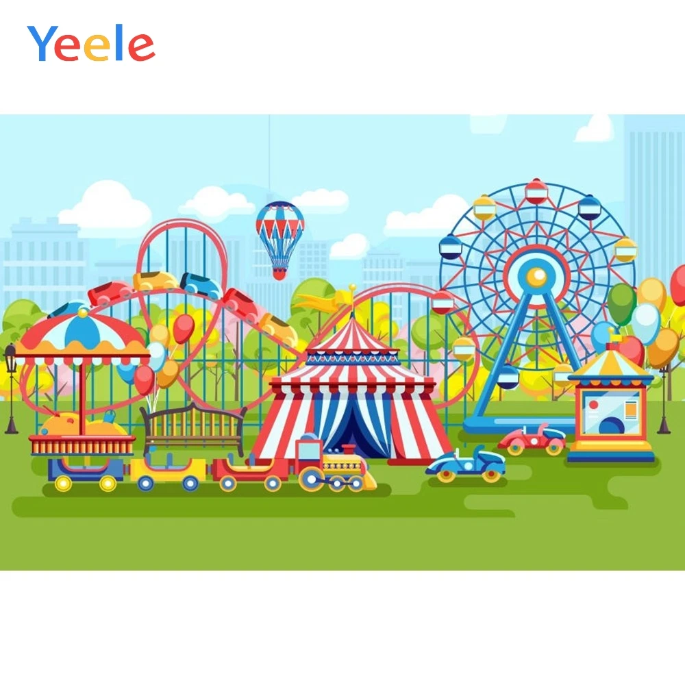 

Yeele Circus Playground Children Birthday Party Photography Backdrops Baby Carnival Photographic Backgrounds for Photo Studio