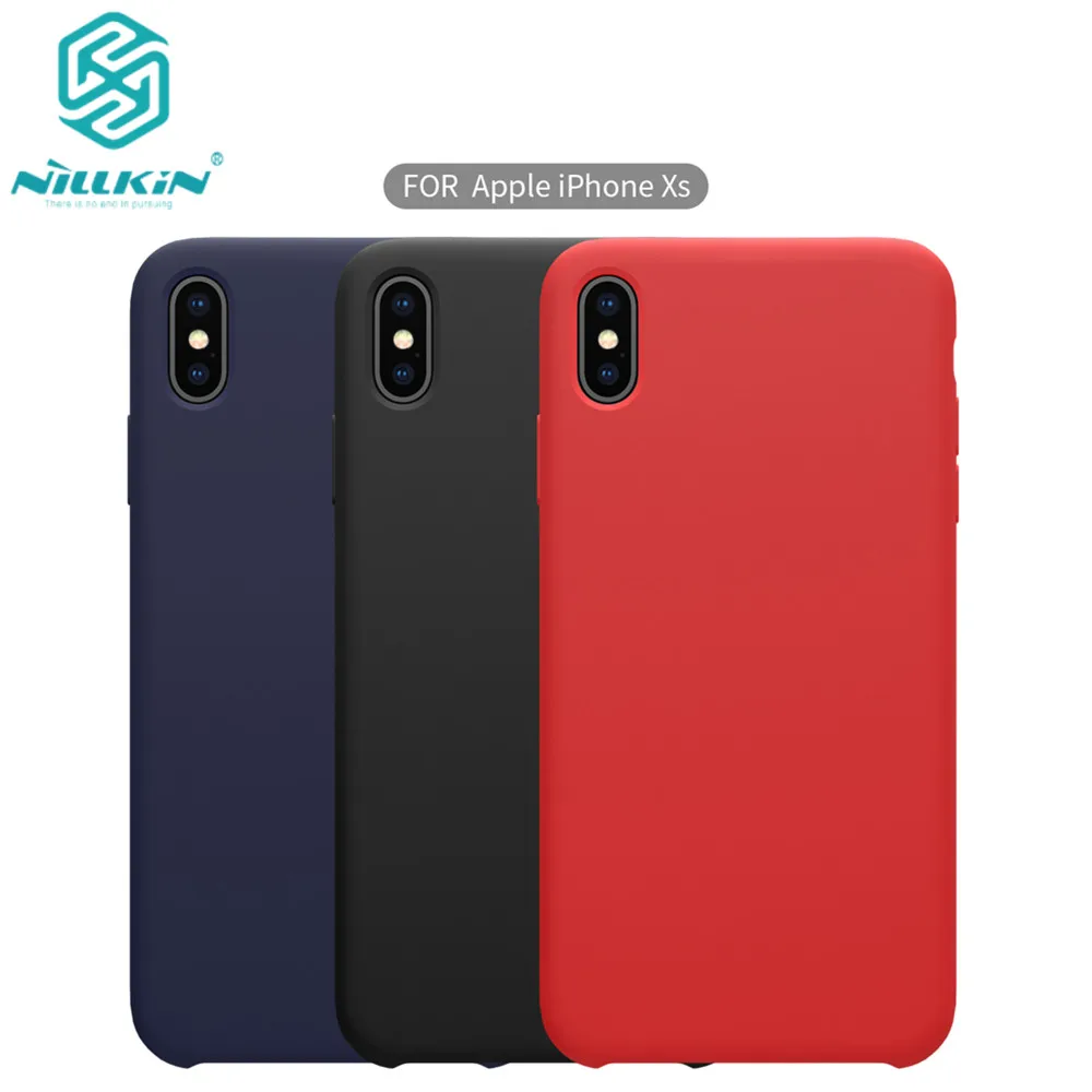 

10pcs/lot Wholesale NILLKIN Flex Pure CASE For Apple iphone XS Liquid Silicone Rubber Shockproof Phone Case