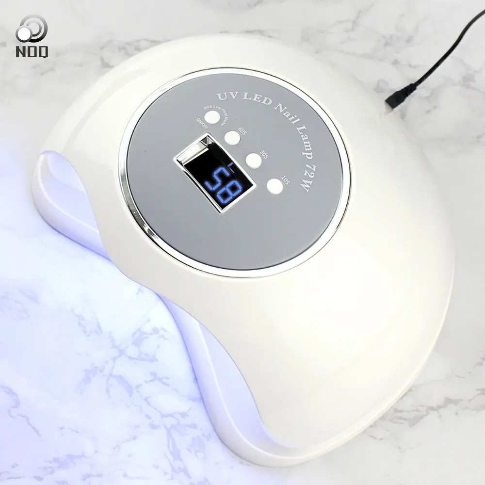 

NOQ Lamp For Nails Professional LED UV Max72W Nail Dryer Smart Sensor 36Leds Dual Hands Polisher Manicure Light Therapy Tool