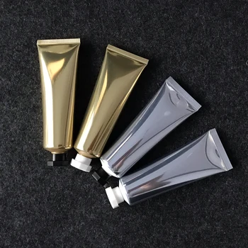 

50pcs 50g Empty gold silver Tubes Cosmetic Cream Travel Lotion Containers Bottle screw lid Easy,convenient to use and carry