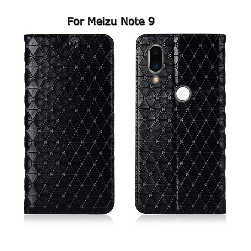 Модный чехол книжка с подставкой для телефона Meizu Note 8 9 / M8 M9 из натуральной