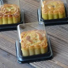 Оптовые одиночные Пластиковые Коробочки для "лунных пряников" и украшенная упаковка для свадьбы, праздничные вечерние(6,6*6,6*4 см