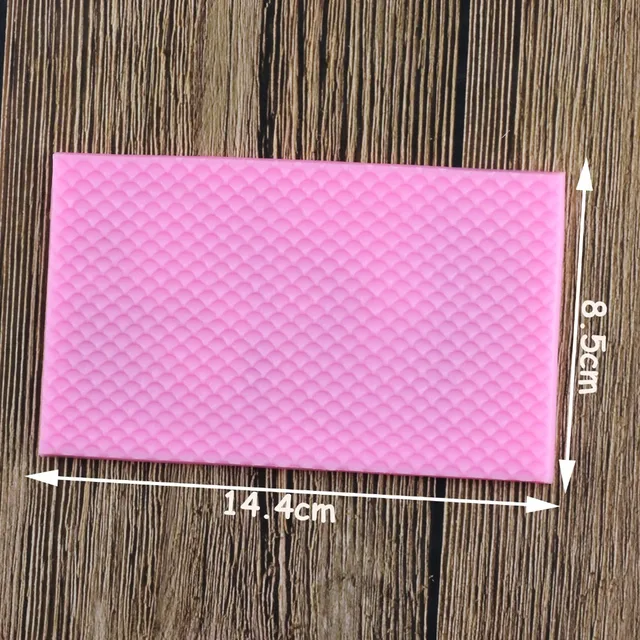 1Db -Os Határon Lévő Csipke Szőnyeg Hableány Halak Szilikon Penész Diy Fondant Dombornyomás Kígyó Textúra Torta Dekoráció - Image 2