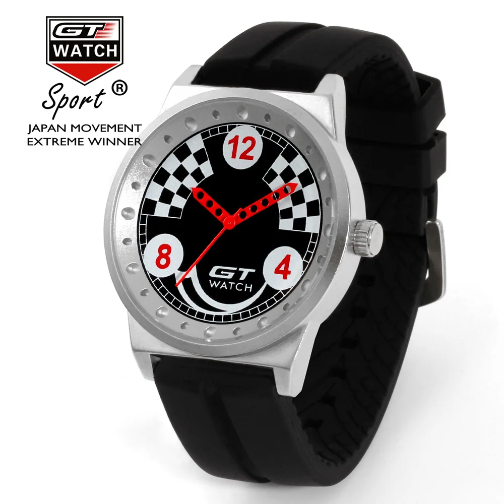 

GT WATCH Brand Grand Touring Men Women Silicone Strap Quartz Watch F1 Car Racing Style Military Sports Wristwatch 2017 New