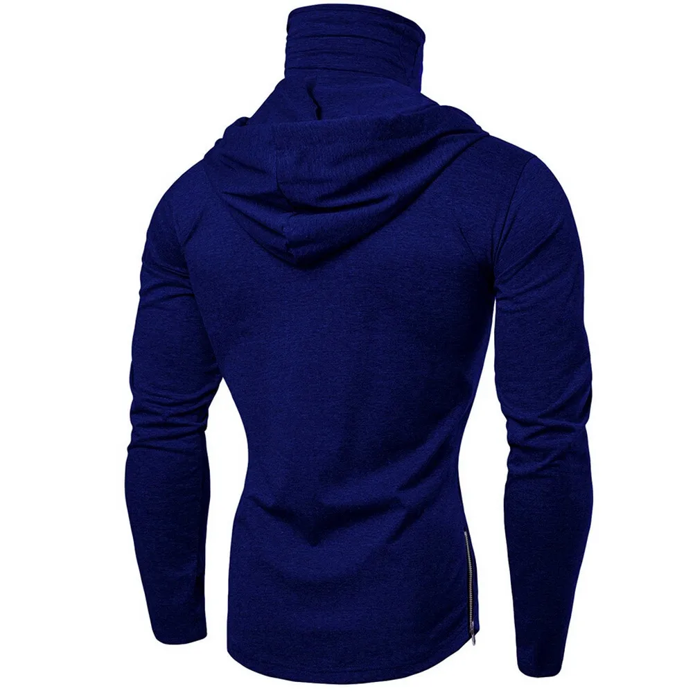 Plus Size Clothes Hoodies Sweatshirt Men's Moletom Mask Skull Pure Color Pullover Tops Loose Hooded Sweatshirt Tops /PT