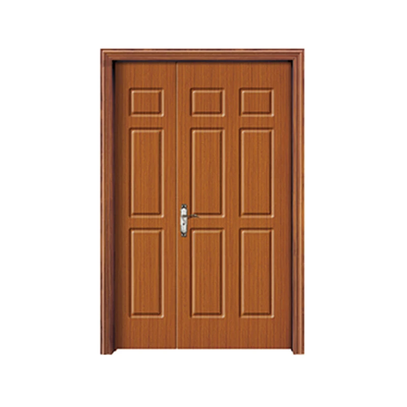 guangzhou good price interior exterior pvc unequal double leaf door-in